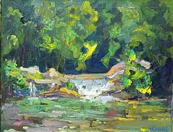Водопад в лесу. Пленэр ZhNataly